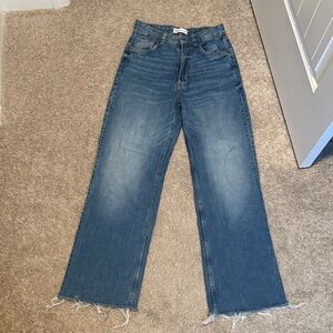Zara high waisted straight jeans